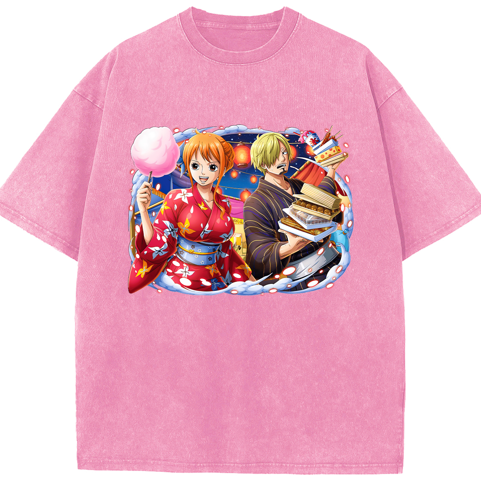ワンピース サンジ ONE PIECE Sanji 綿100% ヴィンテージ風 半袖Tシャツ（フロントプリント）